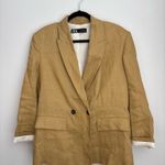 ZARA  100% linen Double Breasted Blazers Women’s Size Small Photo 3
