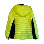 Calvin Klein  Women Performance Puffer Jacket XL Mixed Media Neon Yellow Black Photo 1