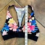 PINK - Victoria's Secret PINK Victoria’s Secret Black Floral Tropical Twist Keyhole Sports Bra XS Photo 2