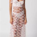 For Love & Lemons NWT NEW Giada Sheer Polka Dot Maxi Dress Size Medium M Photo 0