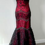 Vintage Gothic Prom Dress Red Size M Photo 2