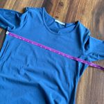 Peruvian Connection  Pima Cotton Dark Slate Blue Soft Long Sleeve Top Photo 5