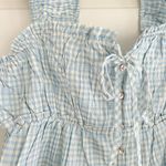 Rewind Blue and White Tank Top Blouse  Photo 2