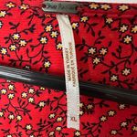 Free People  Clara Floral Print Tunic Faux Wrap Red Mini Dress NWOT Photo 3