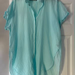 Calia Light Blue Button‎ Down Shirt Swim Cover Up Size XL Lightweight EUC Photo 0