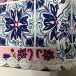 Crown & Ivy Crown Ivy Cotton Stretch Multi Colored White Eyelet Trim Sheath Dress Sz 12 Photo 9