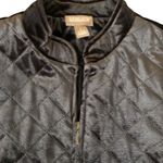 Chico's Chico’s Velvet Quilted Vest Sz. 1/M Purple Zip Up lined Lightweight Cozy Winter Photo 3