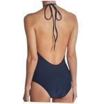 Ted Baker Women's  London Navy Halter Deep V-Neck Swimsuit Size 8/10 EUC #6935 Photo 1