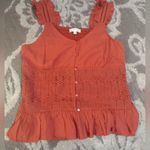 ADIVA Eyelet Tank Top Orange Size M Photo 0
