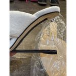 Good American Good American White Lucite Wedge Slip On Sandals Size 8.5 Photo 7