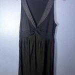 DKNY NWOT  Formal Dress Women's Size Large Preppy Little Black Dress V-Neck Pleat Photo 4
