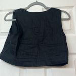 Gianni Bini  Linen Blend Crop Top Black Photo 5