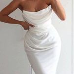 House Of CB  ‘Esmee’ Ivory Draped Strapless Bridal Gown Wedding Dress NWOT SIZE S Photo 14