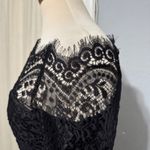 Black Lace Off Shoulder Mermaid Gown Long Sleeve Wedding Whimsigoth Prom Dress M Size M Photo 5