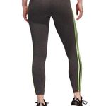 Adidas  Charcoal Leggings with Neon Green Stripes size S EUC! Photo 2