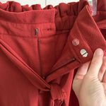 No Boundaries  High Waisted Straight Leg Ankle Dress Pants size small red orange Photo 5