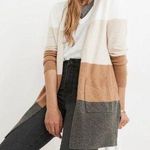 Madewell KENT COLORBLOCK CARDIGAN IN ANTIQUE CREAM Tan Medium Alpaca Wool Photo 0