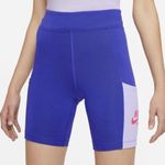 Nike NWT Sportswear Heritage Bike Shorts Women Blue XL Photo 1