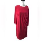 Kate & Mallory Burgundy Red Long Sleeve Dress Size 3X Photo 7