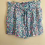 Lilly Pulitzer  Kaylene Shorts - Zanzibar Blue Fish Kiss Size Medium Preppy Modal Photo 1