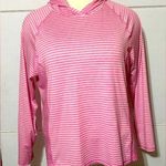 MTA Sport  3X women’s pink and white stripped long sleeve hoodie tee Photo 0