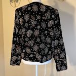 Norton Mcnaughton Vintage  Black Floral Velvet Metallic Brocade Blazer Size 6 Photo 2