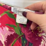 Vintage 90s bright floral wrap skirt Red Size 14 Photo 4