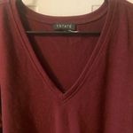 1. State V neck Burgundy sweater cutout bell sleeves size Large Red Photo 3