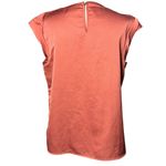 Liz Claiborne  Womens S Brown Rust silk Satin Styles Sleeveless blouse shell Photo 7