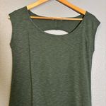 prAna  Women’s Olive Green Open Back Sleeveless Muscle Tee Organic‎ Cotton Photo 3