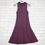 Horny Toad Pink Navy Stripe Sleeveless Cowl Neck A-Line Dress Women's XS Photo 7