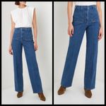 Ba&sh 💕💕 Wide Leg Flare Jeans ~ Blue 25 Photo 3