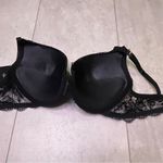 Frederick's of Hollywood NWT Black Diana Floral Lace Push Up Bra 34C Plunge Photo 4