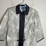 Simply Vera, Vera Wang Simply Vera Vera Wang kimono Coat Drawstring Waist Full Zip Gray, Black Trim S Photo 2