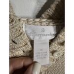 Soft Surroundings Sweater BeigeChunky Knit Pullover Hood Medium Classic Coastal Photo 2