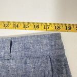 Loft Outlet Shorts Womens 14 Blue Chambray Linen Cotton blend pockets Coastal Photo 5