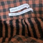 Urban Outfitters  Brown Black Gingham Cargo Skinny Pants 4 Fleece Lined Stretchy Photo 4