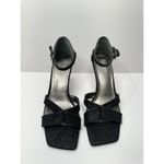 Franco Sarto  Sandals‎ Size 9 Black Leather Ankle Strap Square Toe Dress Heels Photo 4