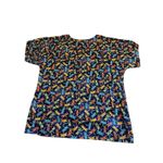 Women’s Uniform Scrub Med Round Neck Blue Dragonflies Top Size 6 Photo 1