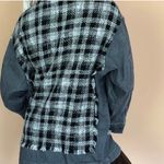 ZARA Denim Tweed Button-Front Jacket Photo 4