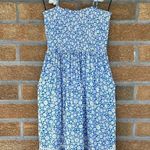 Playa Lucila smocked ditsy floral dress XS Blue Photo 10