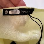 NWT Krisa Puff Sleeve Wrap Top Daisy Yellow Snake Print V Neck Size Medium Photo 11