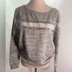 Gap Gray Sweatshirt with Silver Stripes Photo 0