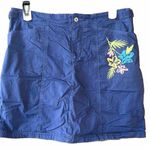 Fresh Produce  Moonlight Blue FLORAL Stretch CRUISER SKORT Skirt Small Photo 0