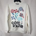 Peanuts Snoopy Cote D'Azur Graphic Sweatshirt' women's XXS White Photo 4