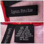 Lynn Ritchie Pink Red Silk Cotton Blend Bold Colorful Print Top Medium Multiple Photo 2