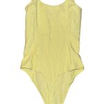 Abercrombie & Fitch yellow ribbed snap button bodysuit women’s size small Photo 1