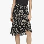 Scotch & Soda  Black Tropical Print A-Line Skirt Size Small Asymmetrical P48 Photo 1