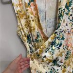 Never Fully Dressed Zsu Zsu Gold Foil and Green Sleeveless Wrap Dress Photo 5