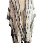 American Eagle | Cream Black Striped Boho Flowy Sheer Open Cardigan Sz S Photo 0